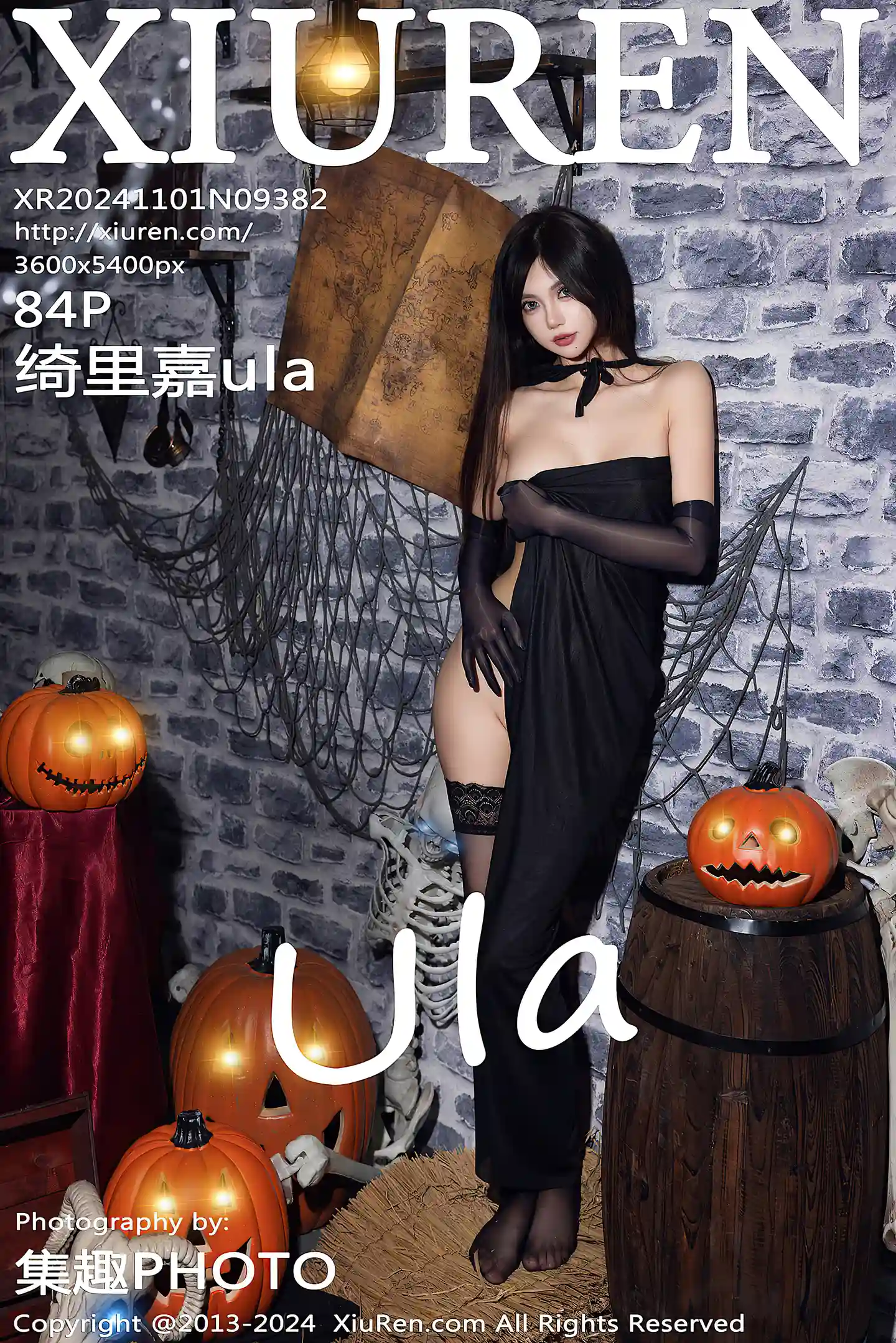 [XiuRen秀人网]No.9382_女神绮里嘉ula性感黑色情趣内衣配黑丝吊袜秀动人身姿诱惑写真84P-秀人网 - XiuRen.Space